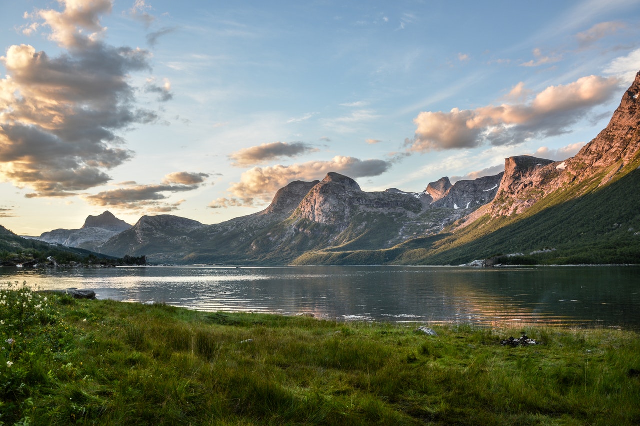 Mountain And Lake At Sunset 135157 1
