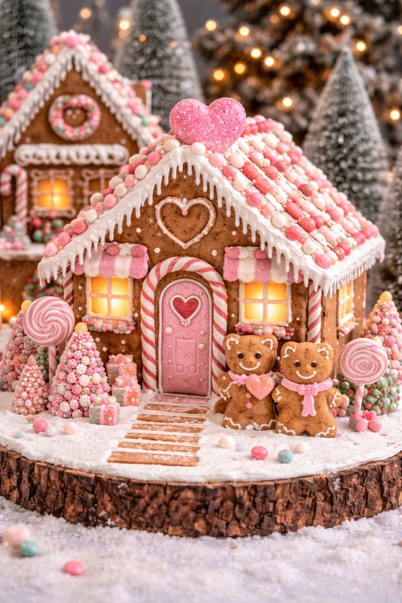 Soft Pink Candy Accents and Cozy Storybook Details