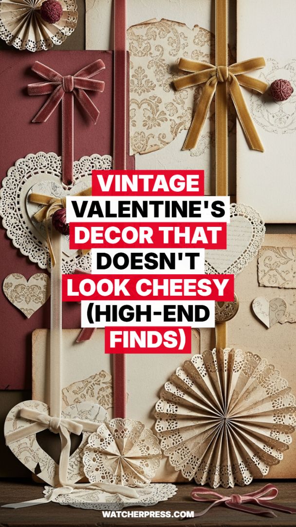 Archival Romance: Elevating Valentine’s Decor with Rich Textures and Vintage Paper Accents
