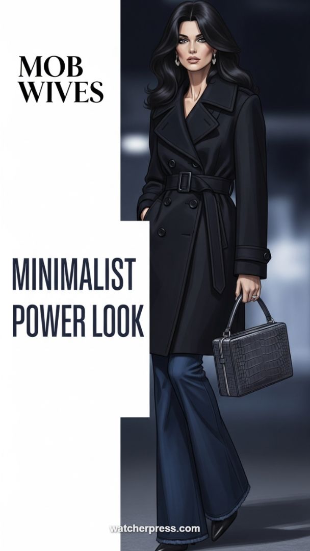 Commanding Elegance: The Cinematic Black Trench Power Ensemble