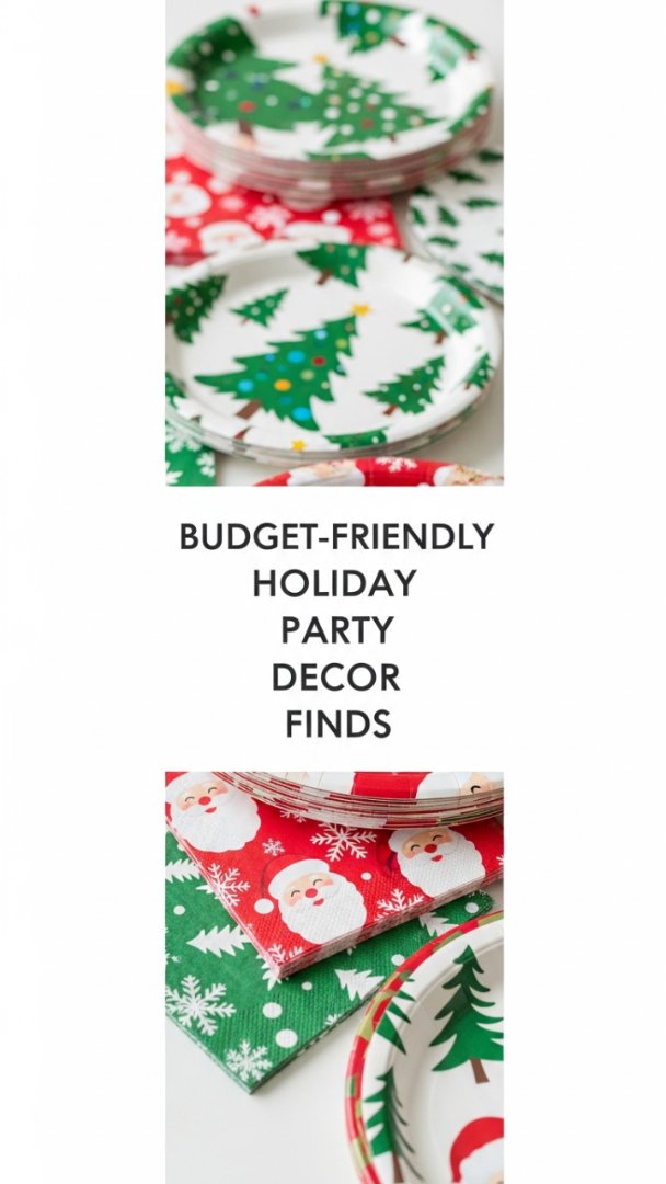 Coordinated Disposable Christmas Tableware Set for Effortless Entertaining