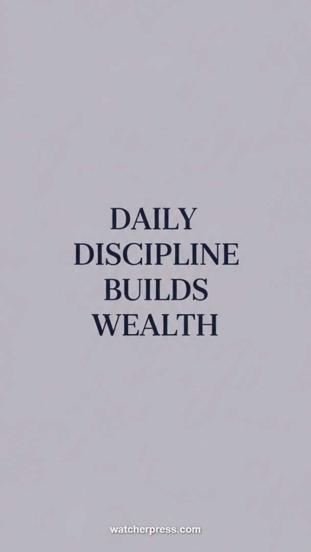 Core Financial Mantra: "Daily Discipline Builds Wealth" Affirmation Card