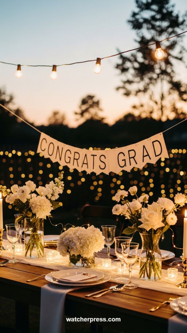 DIY Romantic String Light Canopy and Floral Centerpieces for Elegant Celebrations