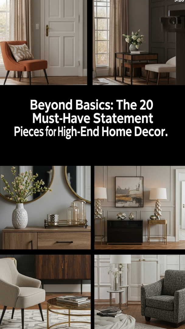 Beyond Basics: The 20 Must-Have Statement Pieces for High-End Home Decor.