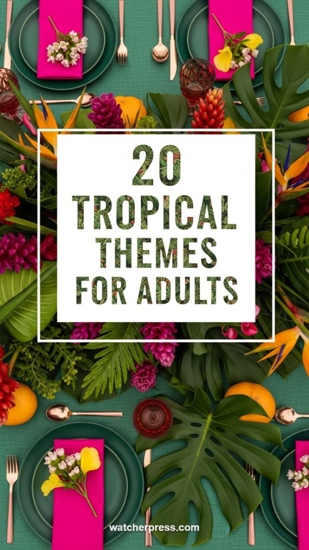 Elevate Your Event: 20 Sophisticated Tropical Themes for Adult Party Ambiance