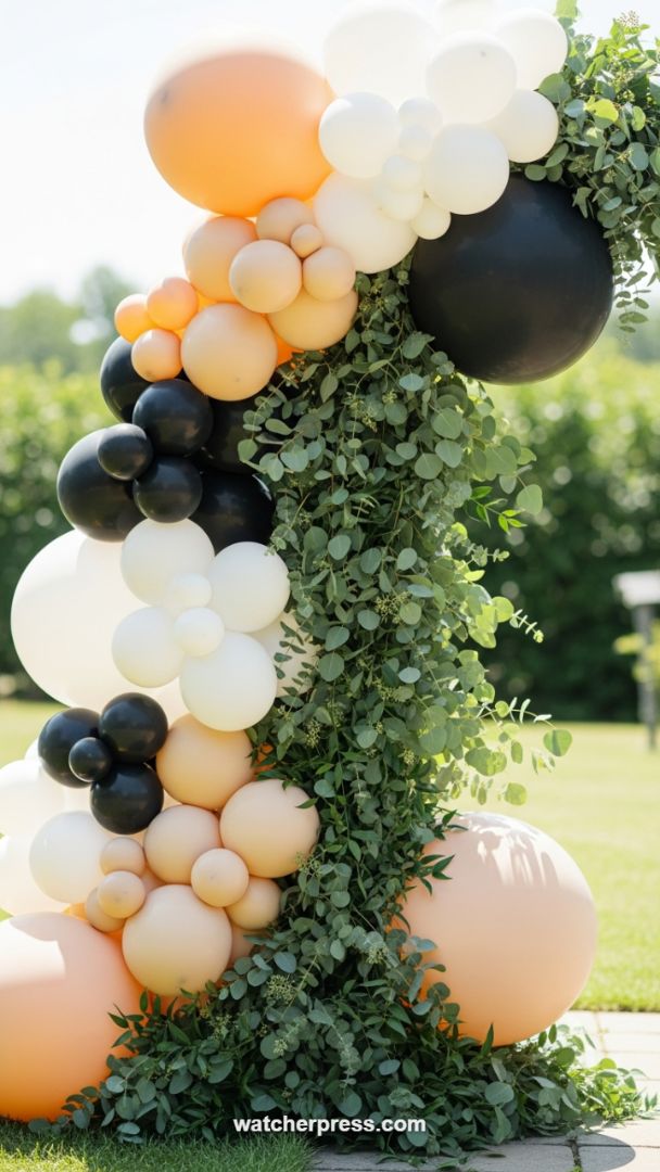 Elevating Decor: The Power of Organic Balloon Garlands and Lush Greenery Integration
