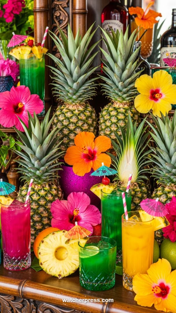 Essential Elements for a DIY Tropical Mixology Station: Ambiance and Refreshments