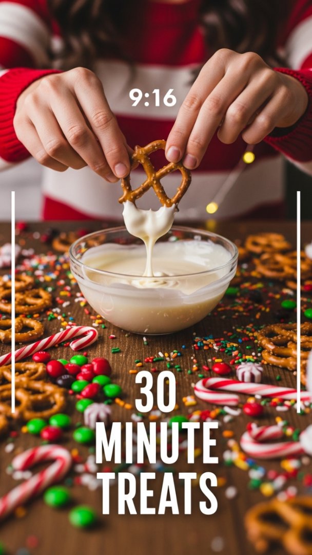Festive White Chocolate Dipped Pretzels: A 30-Minute Holiday Indulgence