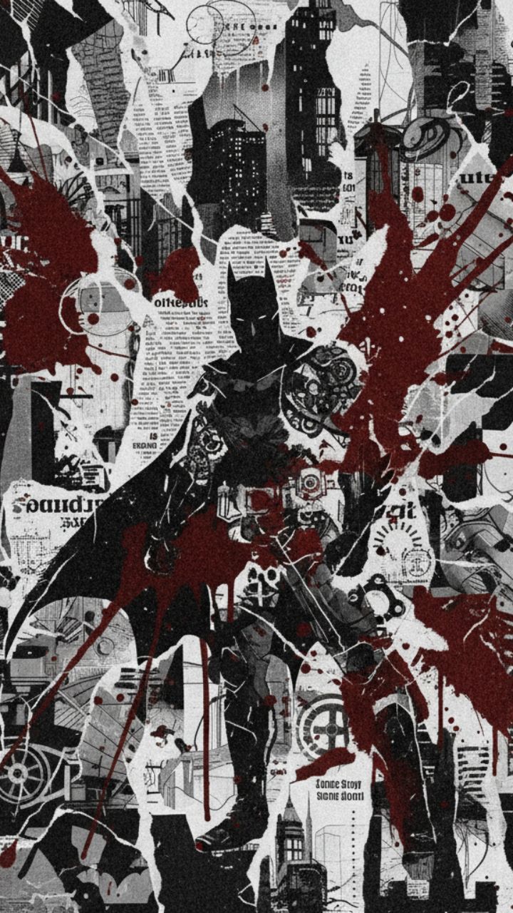 Gotham's Bleeding Edge: Batman Newspaper Collage