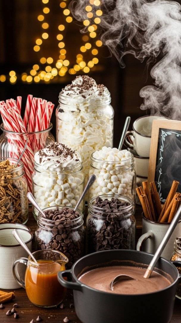 Interactive Gourmet Hot Chocolate Bar for Festive Gatherings