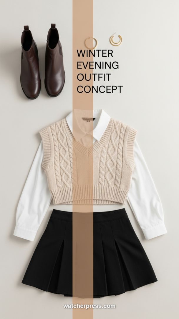 Layering Mastery: Investing in the Timeless Sweater Vest and Leather Boot Duo