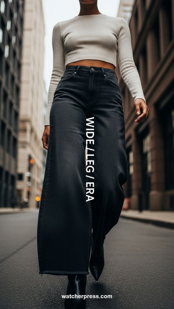 Mastering Volume Contrast: The Chic Wide-Leg Denim and Crop Top Formula