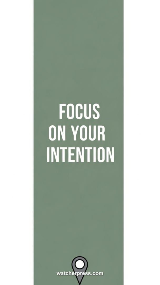Minimalist Intention Reminder Graphic for Focused Vision Board Design