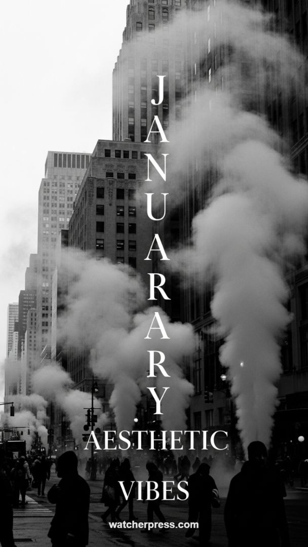 Monochrome Manhattan: January Urban Drama Wallpaper with Cinematic Steam