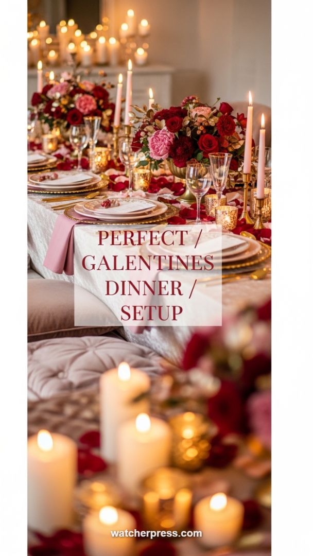 Opulent Red and Gold Centerpieces: Creating a Candlelit Romantic Dinner Aesthetic