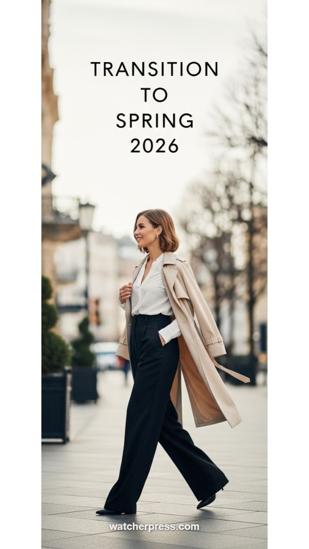 Parisian Chic Tailoring: Mastering the Transitional Trench and Wide-Leg Silhouette