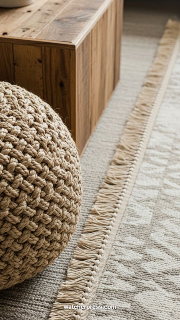 Rustic Chic: Layering Natural Jute Textures on the Patio