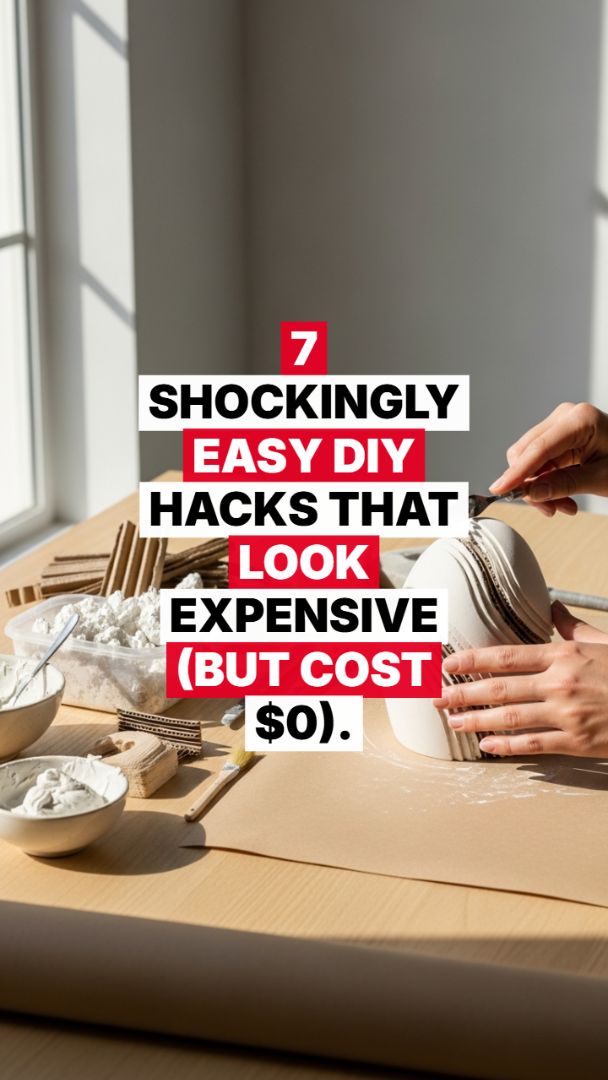 Sculptural Sophistication: The Zero-Cost DIY Technique for High-End Textured Lamp Bases.