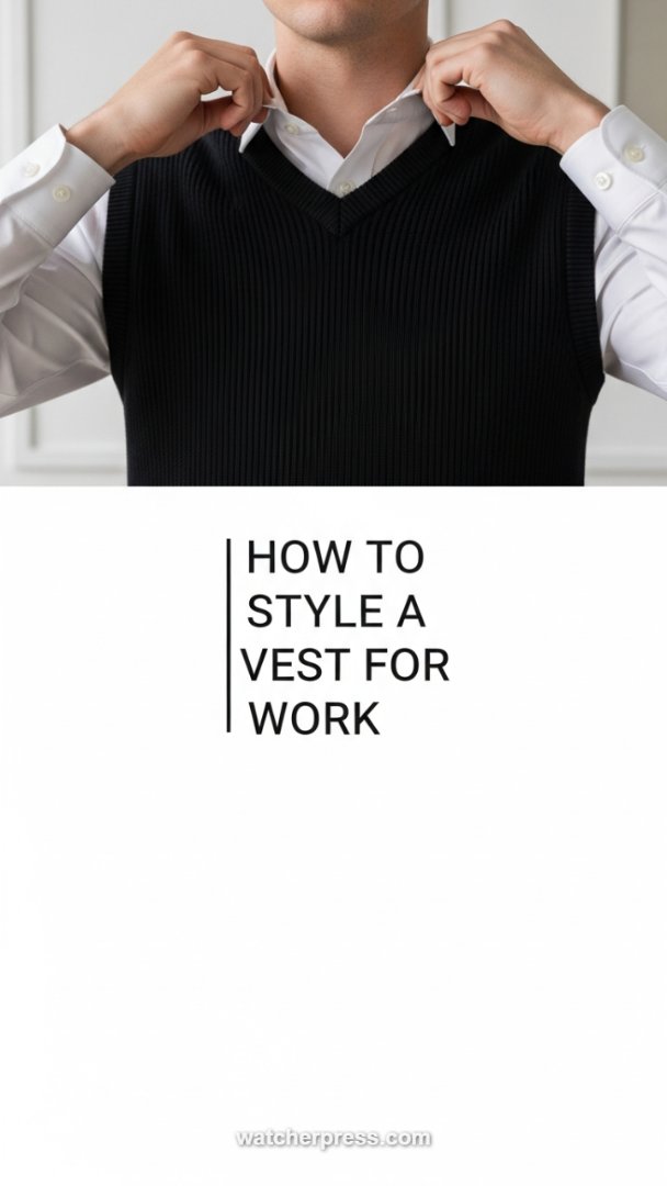 Structured Rib Knit V-Neck Vest