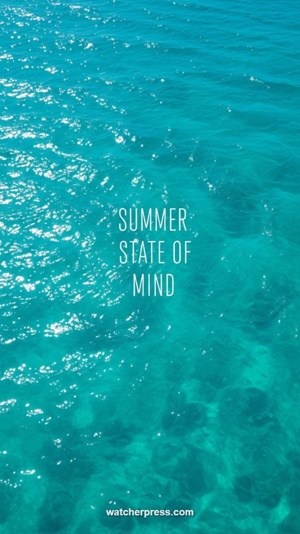 Teal Serenity: Capturing the "Summer State of Mind" on a Vibrant Ocean Wallpaper