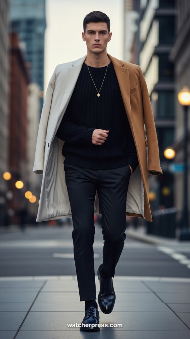 The Bi-Color Tailored Statement Coat