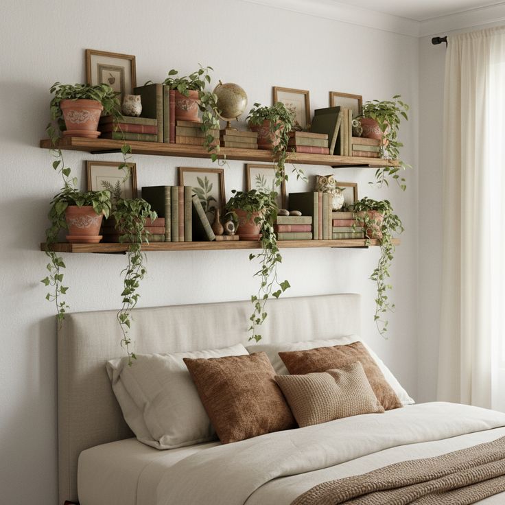 The Biophilic Book Nook: Floating Shelves for Max Vertical Impact