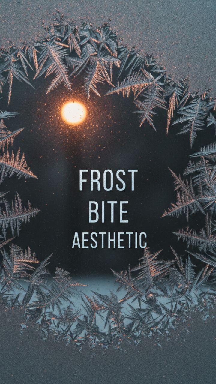 The Frozen Portal: Dramatic Frost and Fire Contrast