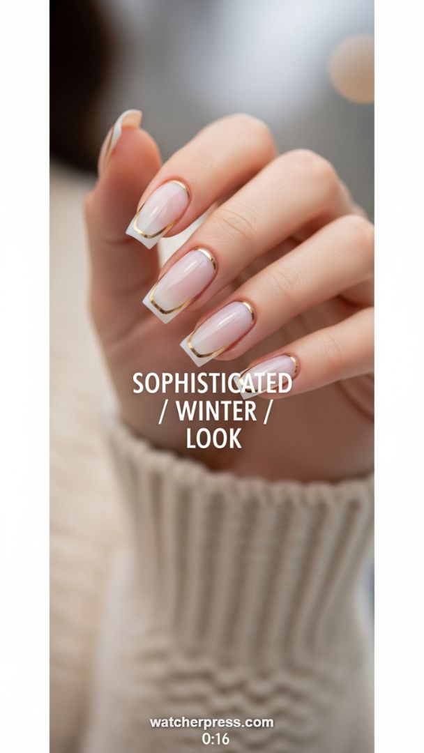 The Gold Outline French Manicure: Sophistication Meets Modern Luxury