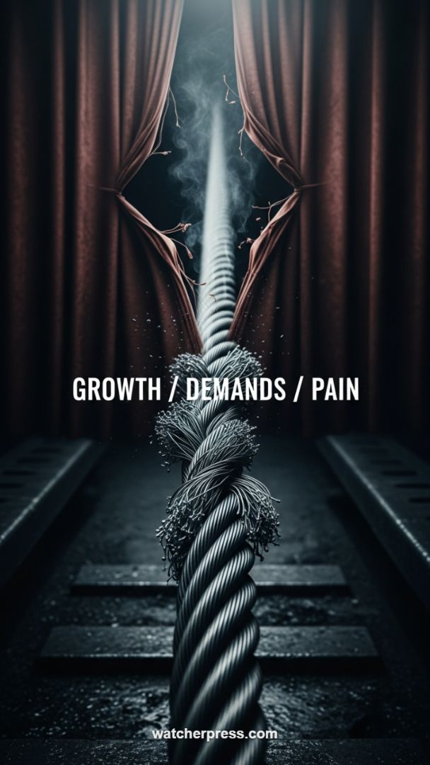 The Industrial Grit of Growth: Motivational Cable Knot Wallpaper