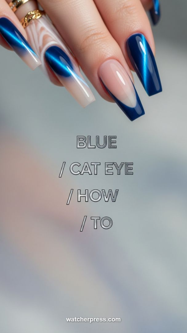 The Magnetic Cat Eye Hack: Achieving the Deep Blue Ombre and French Tip Effect
