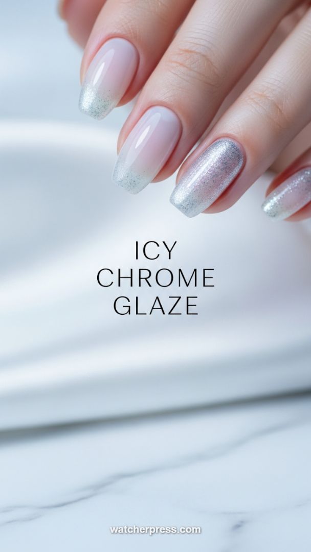 The Metallic French Fade: Icy Chrome Glaze for 2024