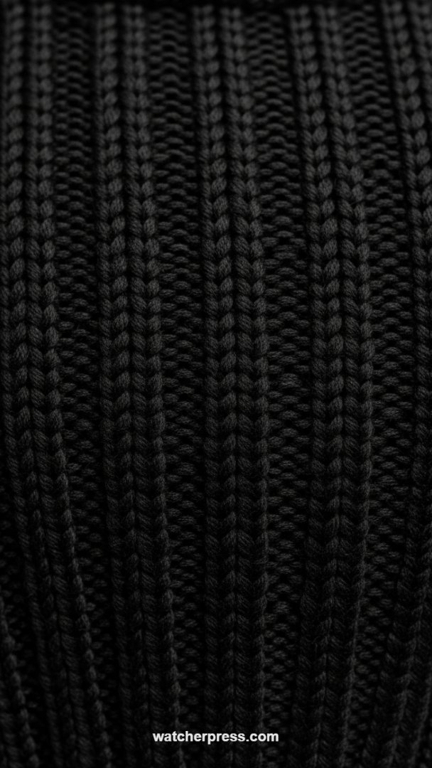 The Premium Heavy-Gauge Black Rib Knit