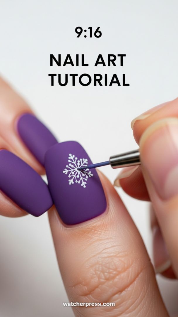 Velvet Violet: Achieving the Perfect Matte Base for Fine-Line Seasonal Art