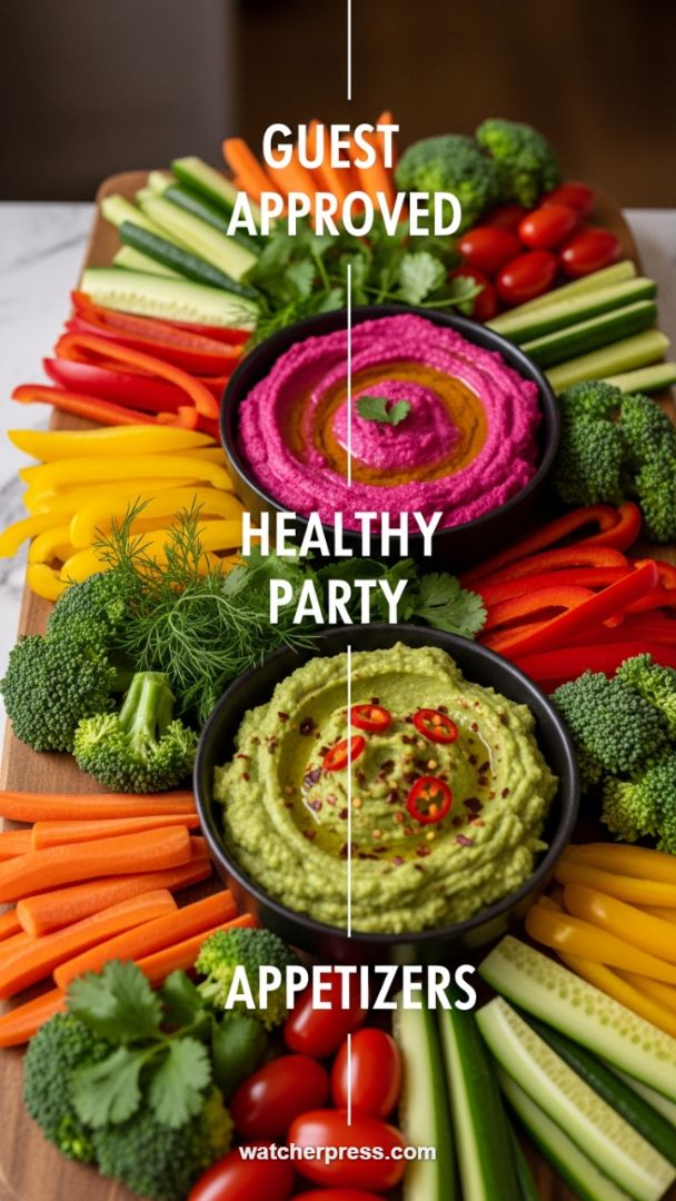 Vibrant Plant-Based Power: The Ultimate Healthy Crudités and Dual-Dip Platter