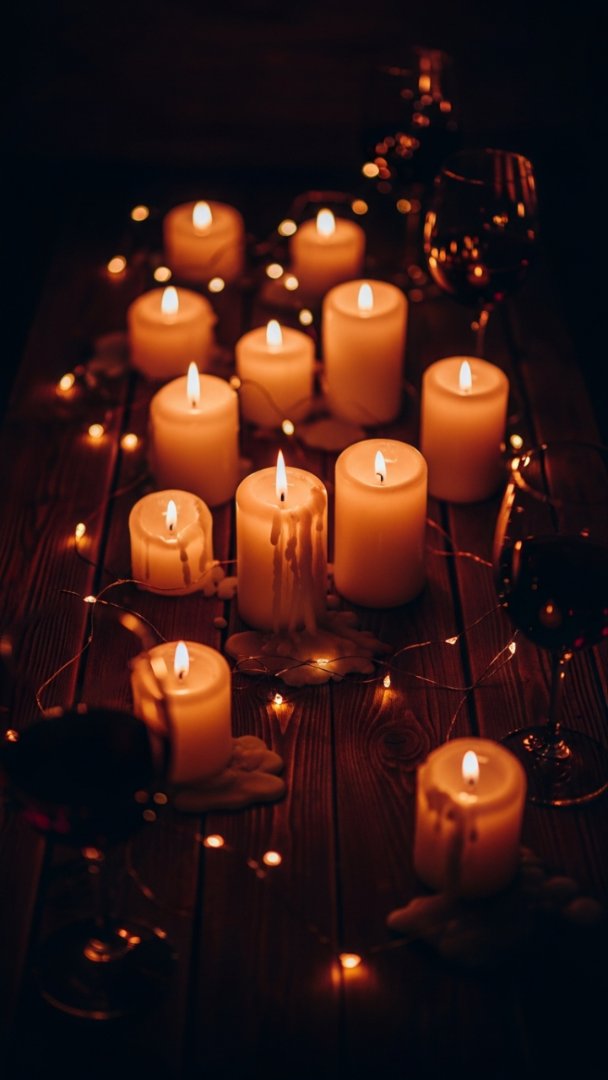 Warm Glow Pillar Candle and String Light Ambiance Kit