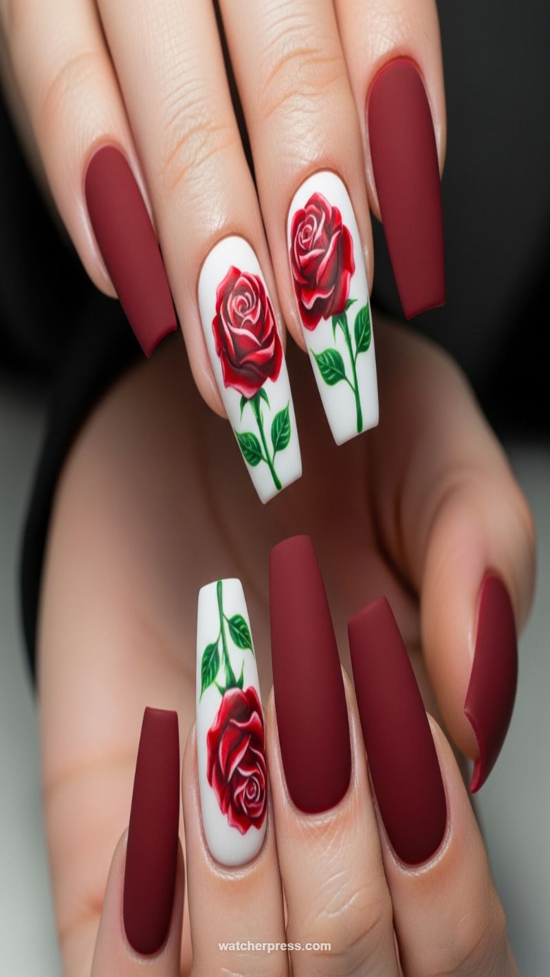 1. Crimson Matte Roses