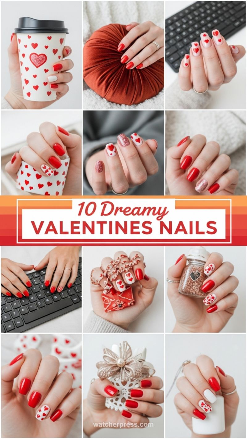 1. Dreamy Classic Red and White Hearts