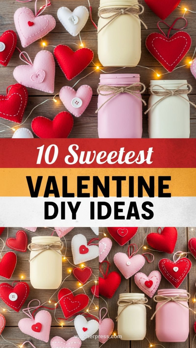 1. Layering Sweet Textures (DIY Hearts and Jars)