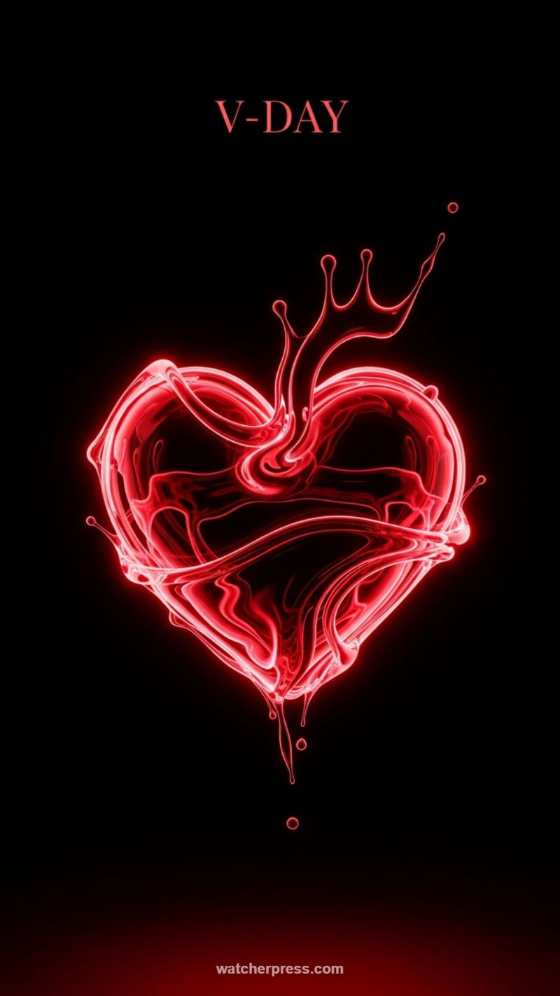 1. V-DAY: The Splashed Heart Contrast