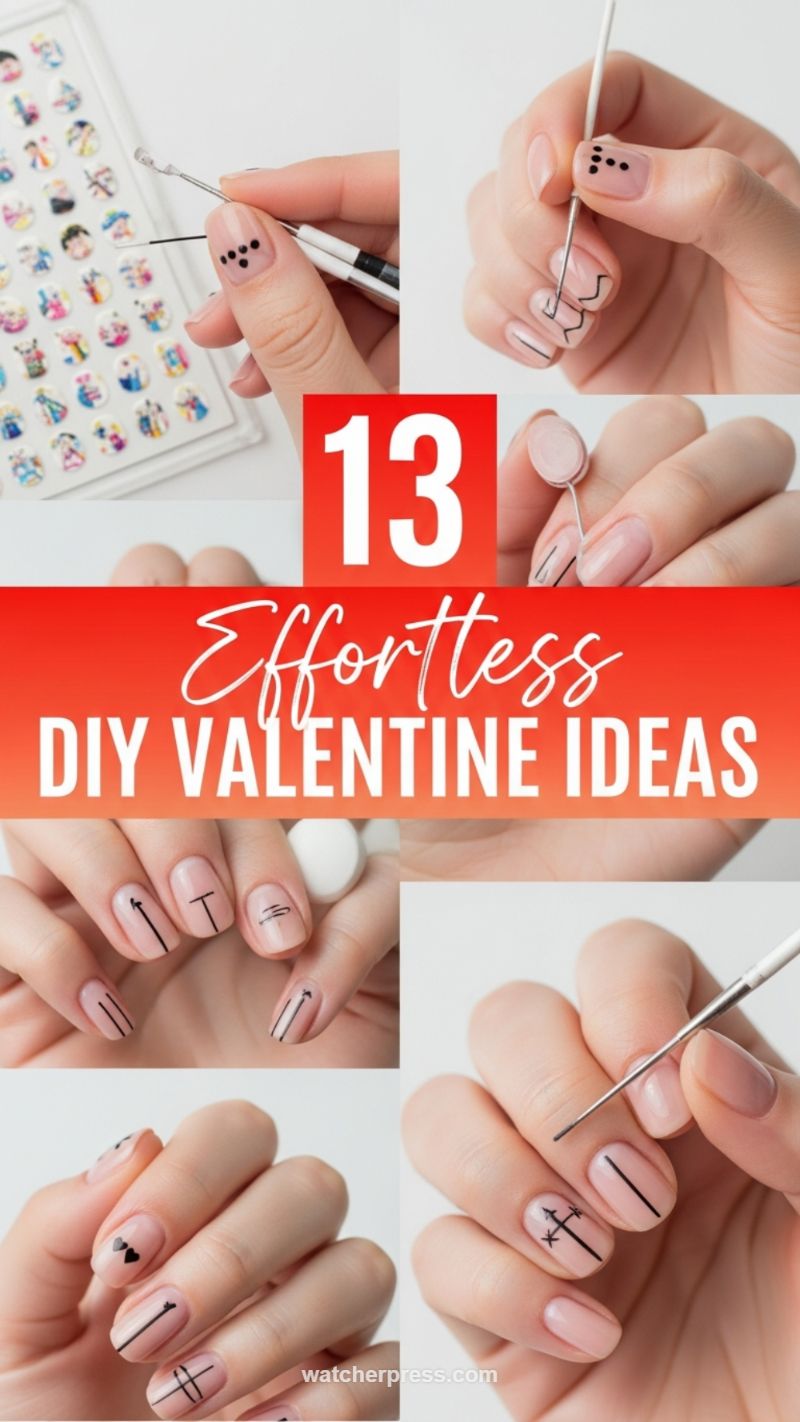 10. 13 Effortless DIY Valentine Ideas: Minimalist Line Art