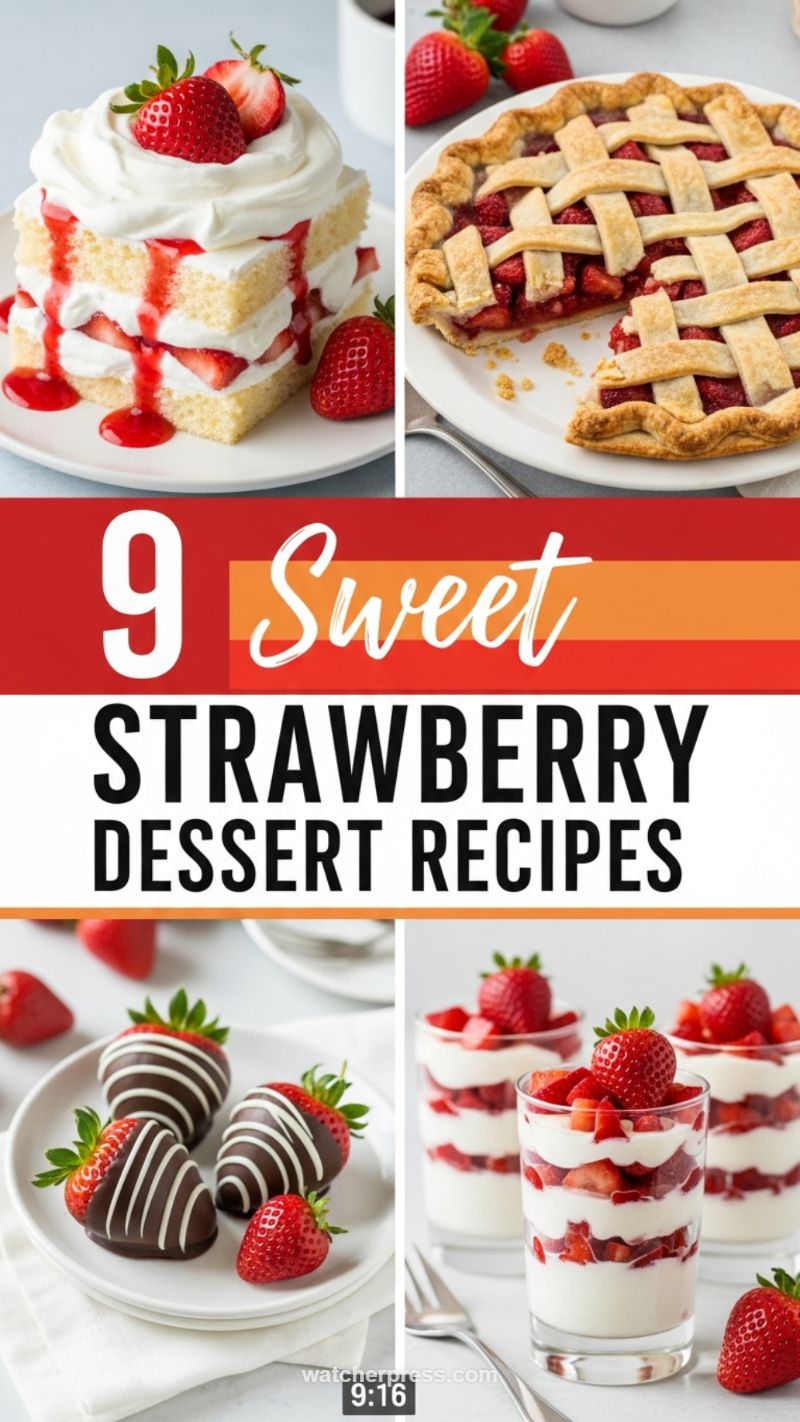 10. 9 Sweet Strawberry Dessert Recipes