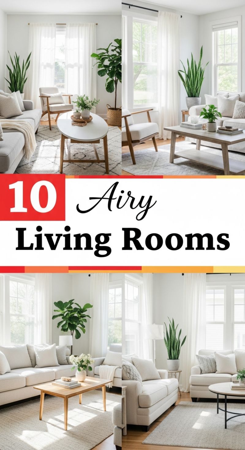 10 Airy Living Rooms