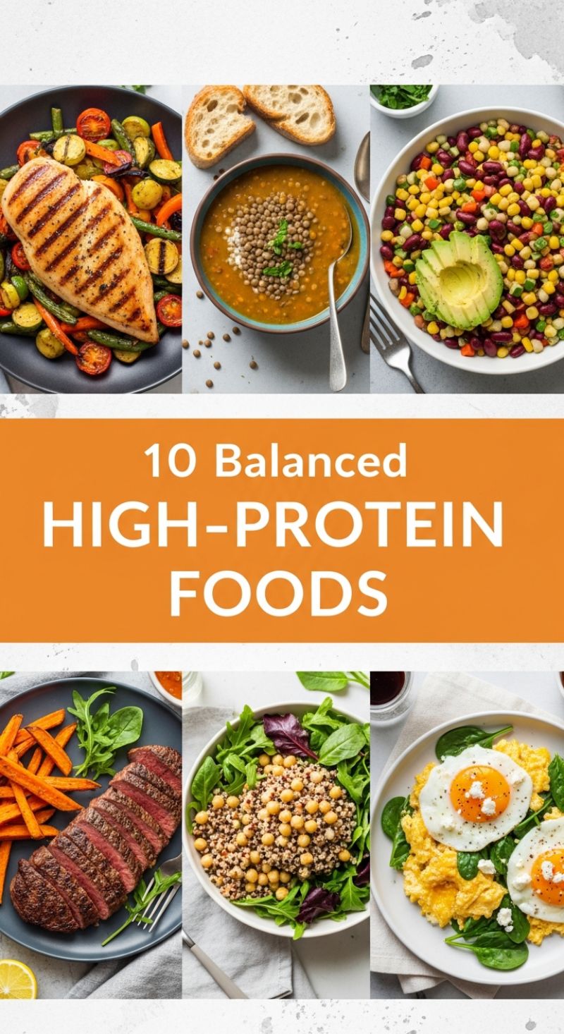 10 Balanced HIGH-PROTEIN FOODS