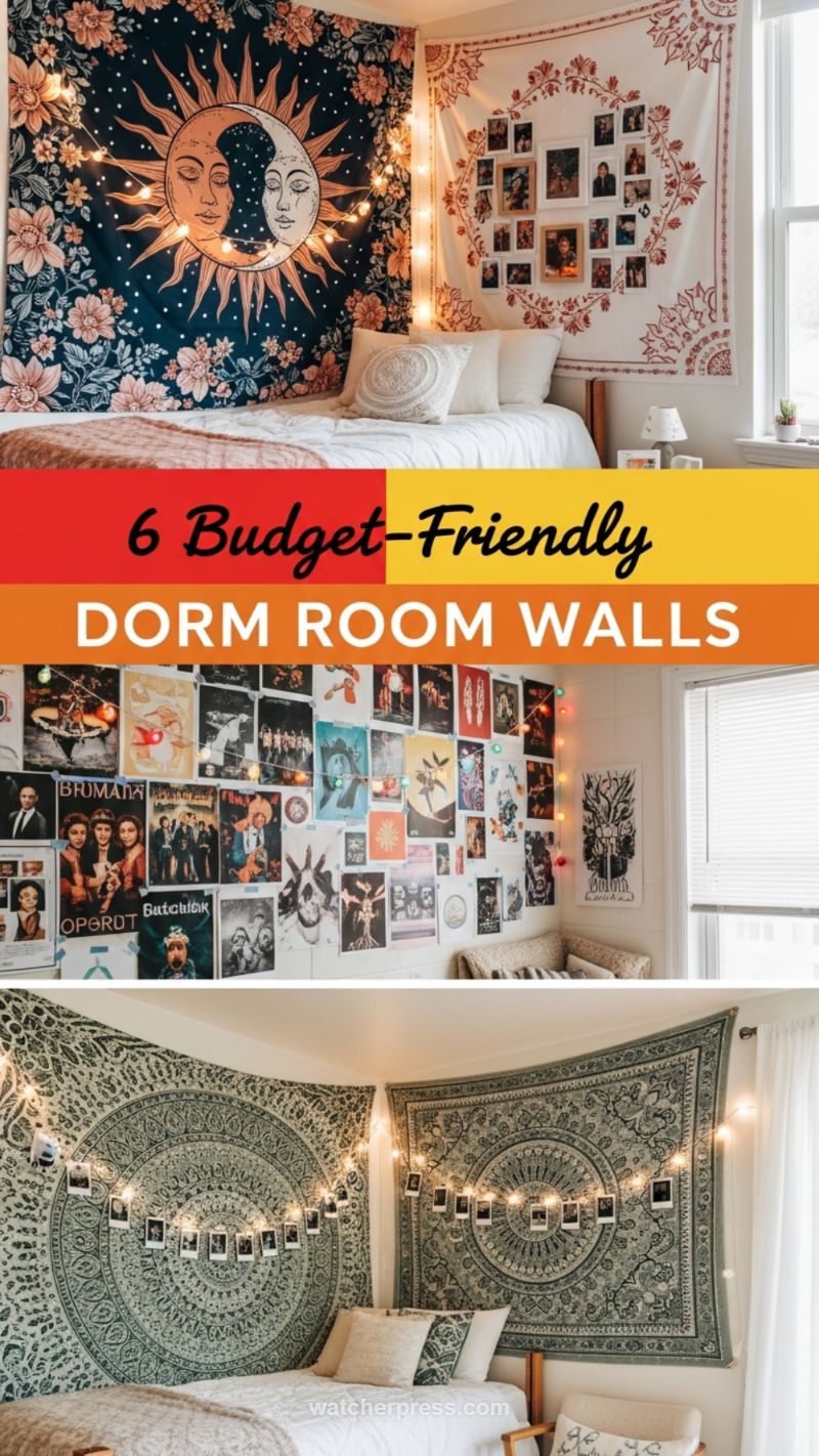10. Bold Wall Coverings (Budget-Friendly Dorm Walls)