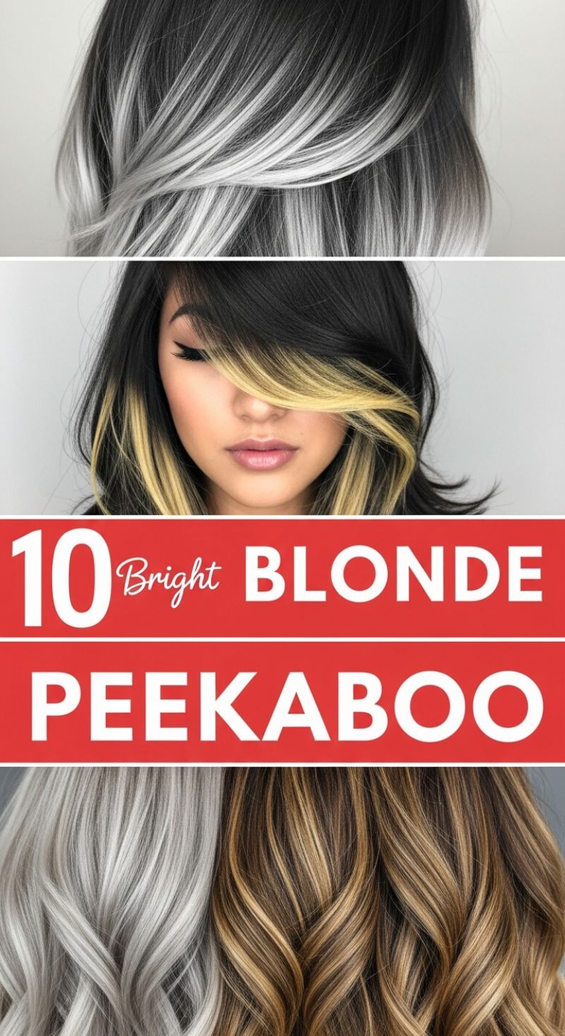 10 Bright BLONDE PEEKABOO