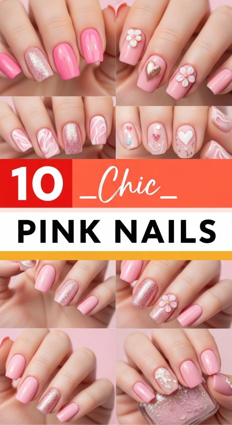 10 Chic PINK NAILS