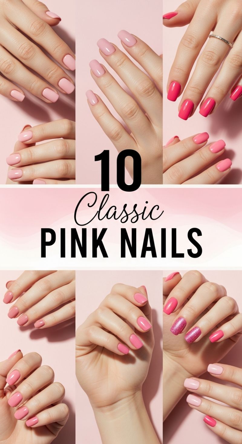 10 Classic PINK NAILS
