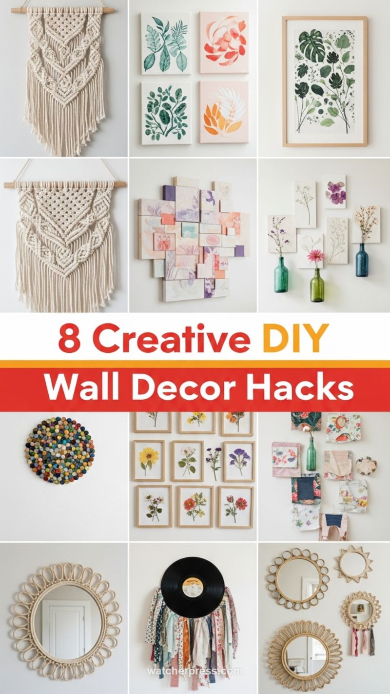 10. Creative DIY Wall Decor Hacks