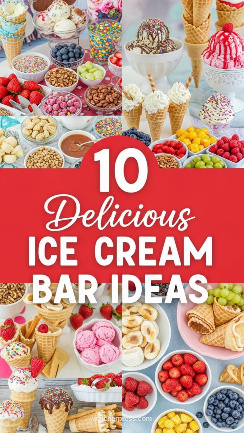 10 Delicious Ice Cream Bar Ideas & Topping Options