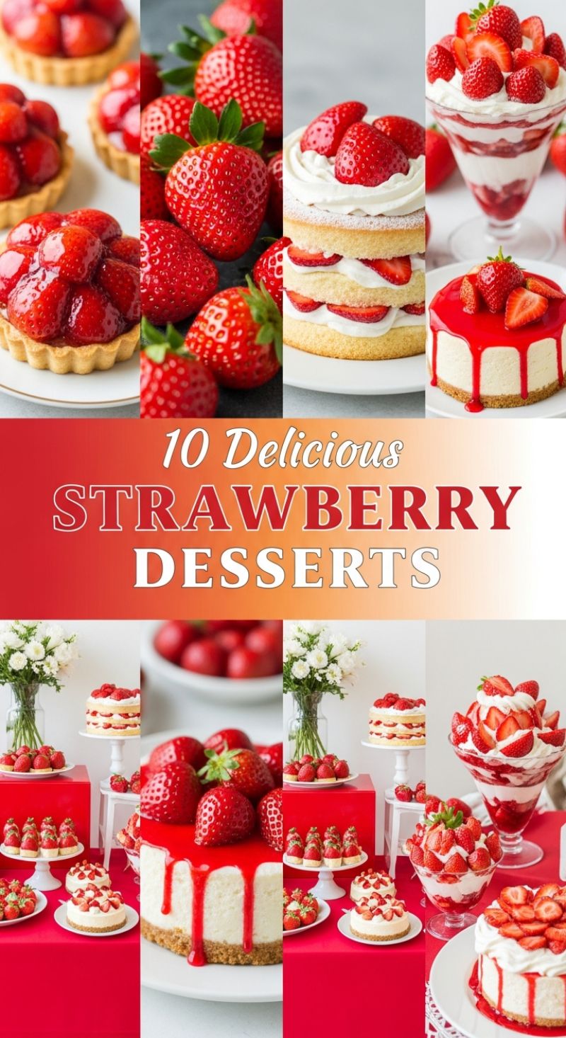 10 Delicious STRAWBERRY DESSERTS
